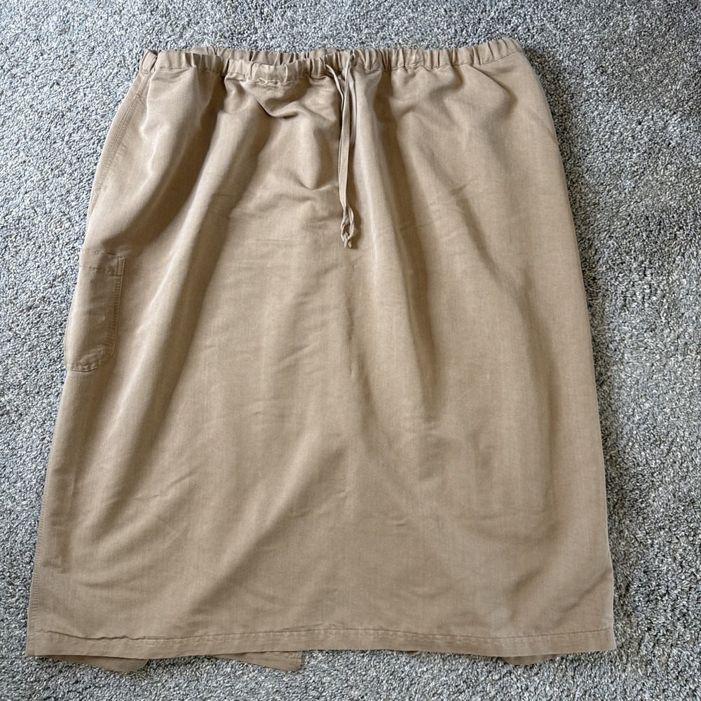 White Stag Women's Pull On Skirt Tan Plus Size 26W/28W